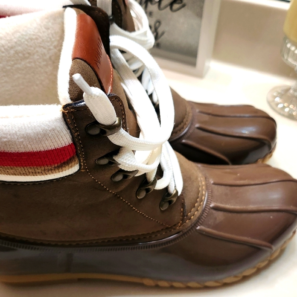 Nautical all weather rain boot
